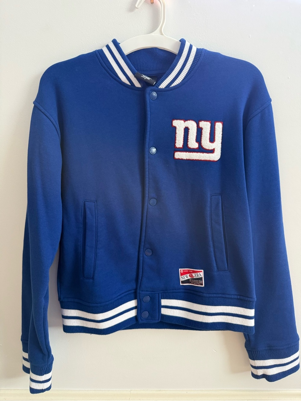 Women's New York Giants Throwback Fleece Full-Snap Jacket